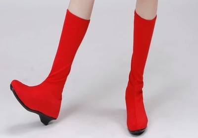  ht31女民族舞蹈红色靴子