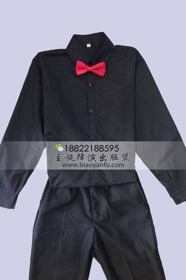  CD078-男童黑衬衣150